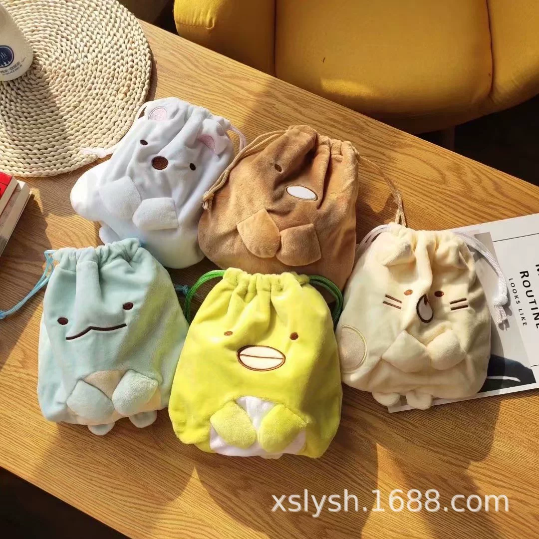 Japanese cute wallet, storage bag, drawstring