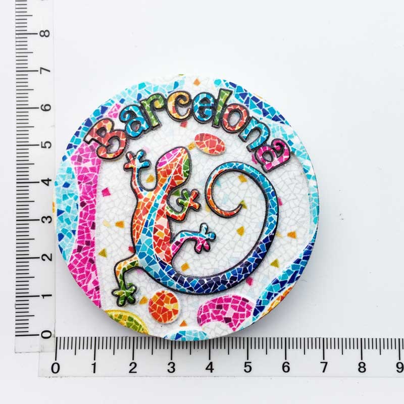 Fabricante en stock suministro transfronterizo al por mayor viajes creativos españoles decoración conmemorativa artesanía UV refrigerador magnético pegatinas