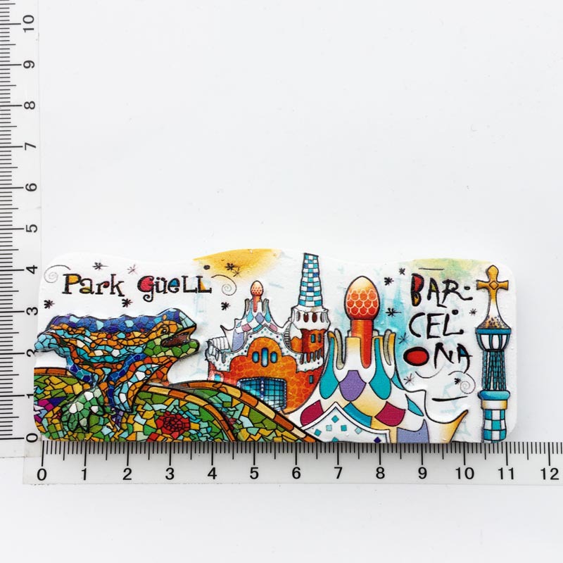 Fabricante en stock suministro transfronterizo al por mayor viajes creativos españoles decoración conmemorativa artesanía UV refrigerador magnético pegatinas