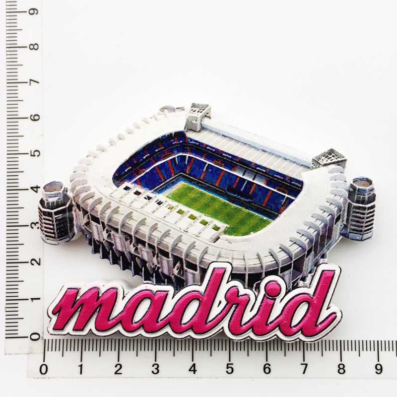 Fabricante en stock suministro transfronterizo al por mayor viajes creativos españoles decoración conmemorativa artesanía UV refrigerador magnético pegatinas