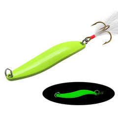 Liu Ye Night Glow Light Sheet Iron Hook with Band Hair 7g/10g/13g Lure Whaling Batch Weihai Cross-border