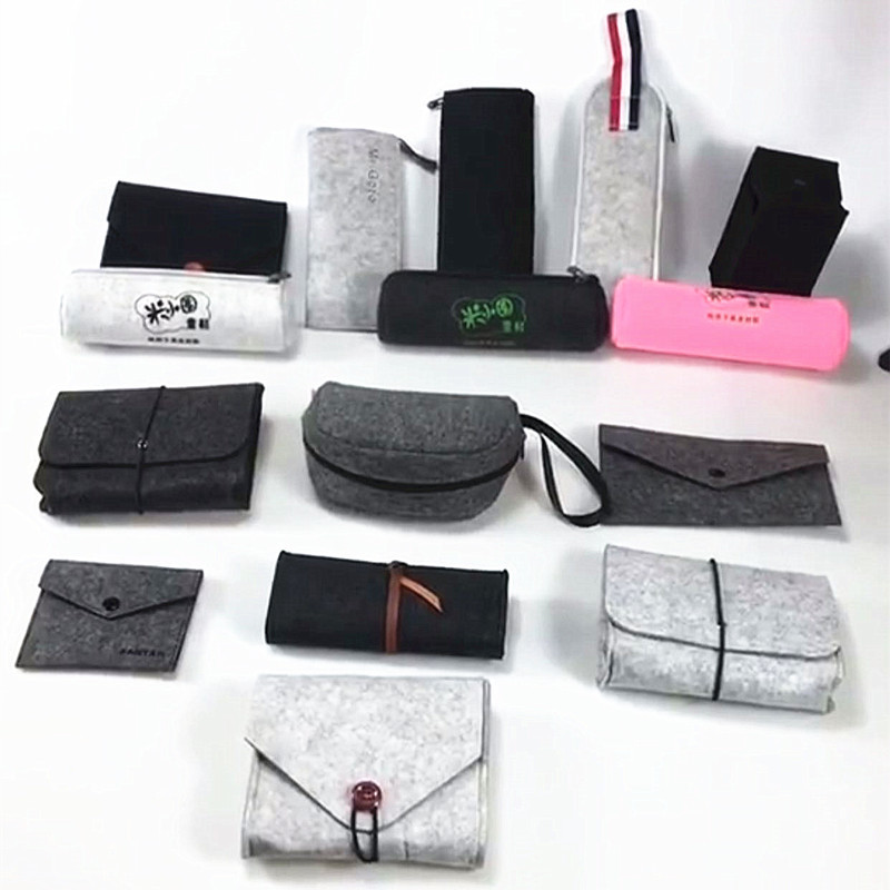 (2개) 제조업체는 다양한 색상의 펠트 백, 펠트펜 백, 보관 백을 대량, 할인, 도매로 처리하며 로고를 인쇄할 수 있습니다.