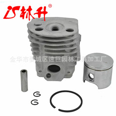 Linsheng's cylinder piston is suitable for Husqvarna 46mm chainsaws model 50, 51, 55, part number 503609171.