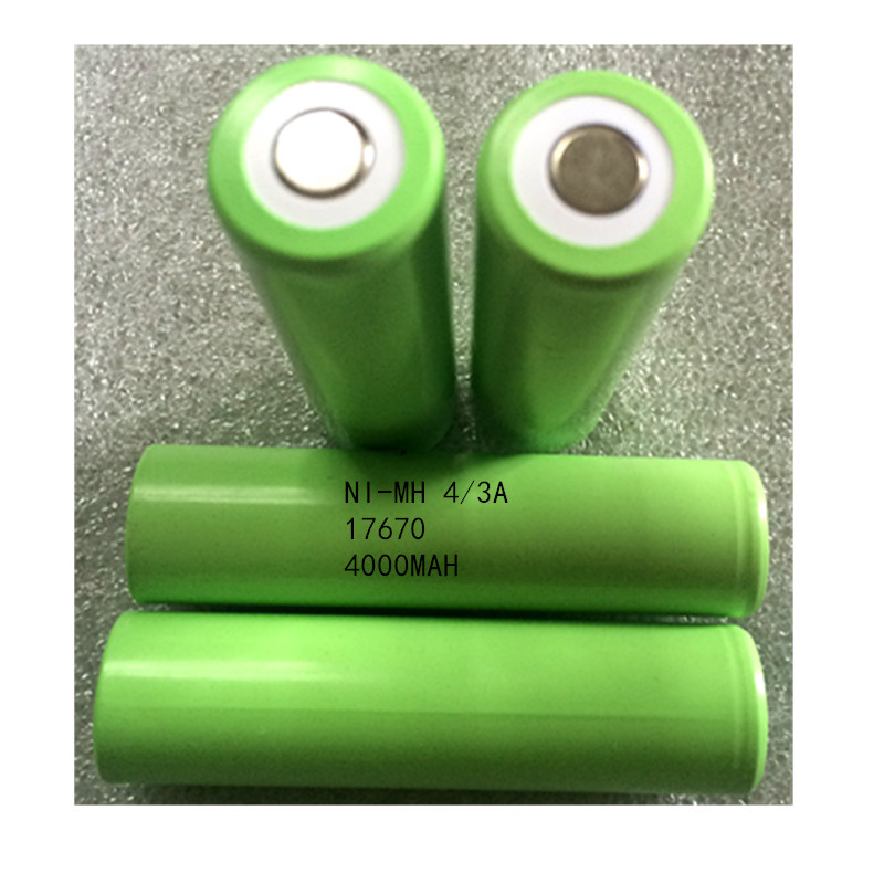 厂家直销17670锂电池镍氢电池4/3A 4000MAH 1.2V扫地机高容量