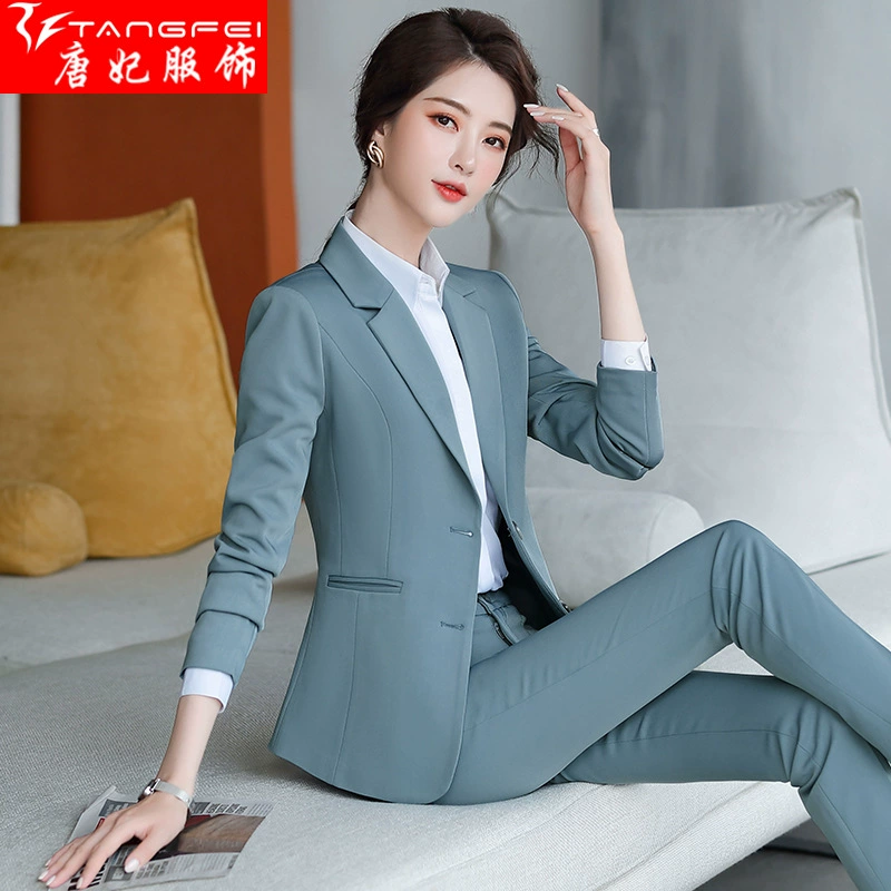 Костюм женский, весна, осень и зима, корейский элегантный, модный повседневный костюм, тонкая рабочая одежда, деловая официальная одежда, профессиональная одежда