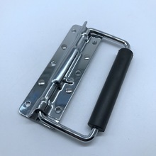 LS504-125帶塑膠鐵拉手，彈簧折疊抽手，機箱機櫃門把手