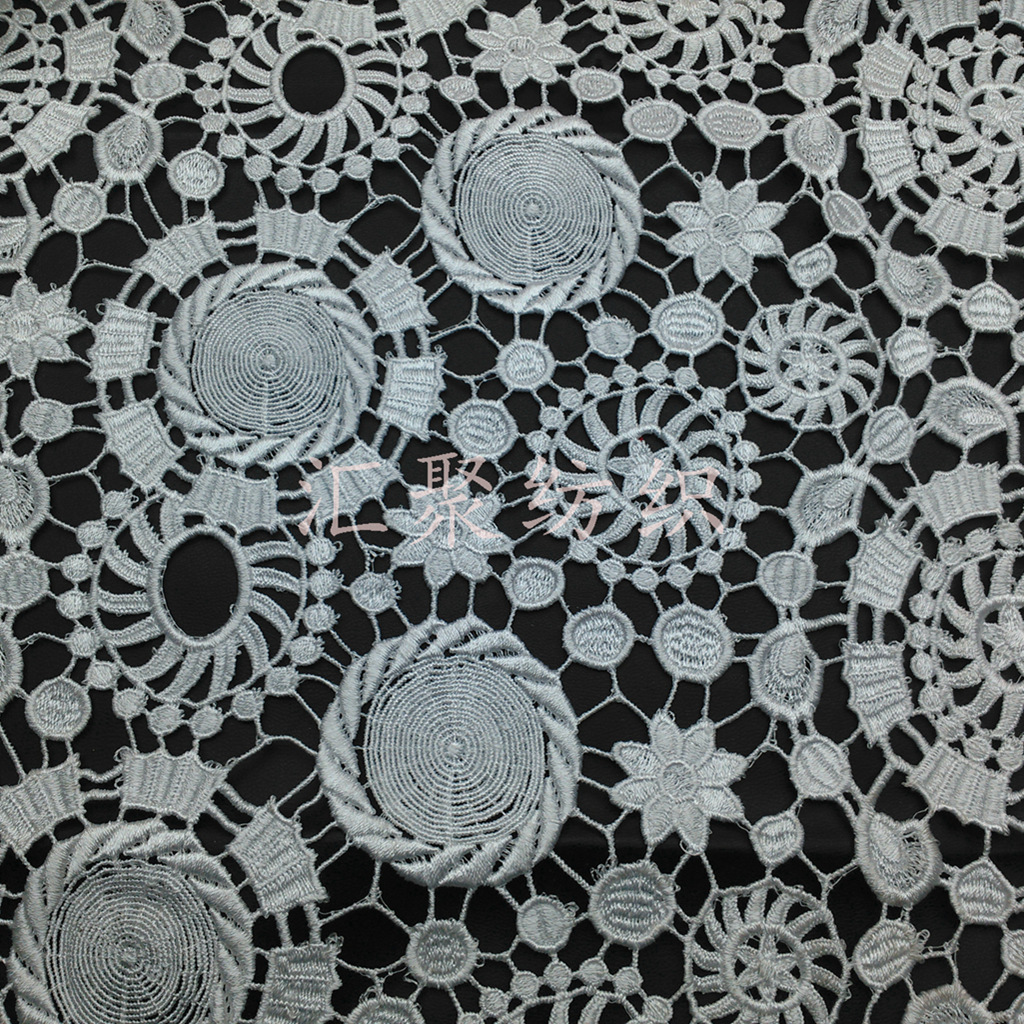 水溶绣花 镂空绣 时装面料 电脑绣花