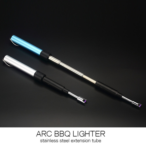 Personalized creative retractable arc ignition gun kitchen igniter outdoor barbecue camping pulse lighter windproof