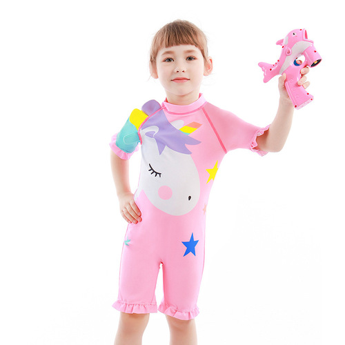 Girls one-piece Korean version 2-8 years old baby swimsuit ruffled blister children's wetsuit children's swimsuit