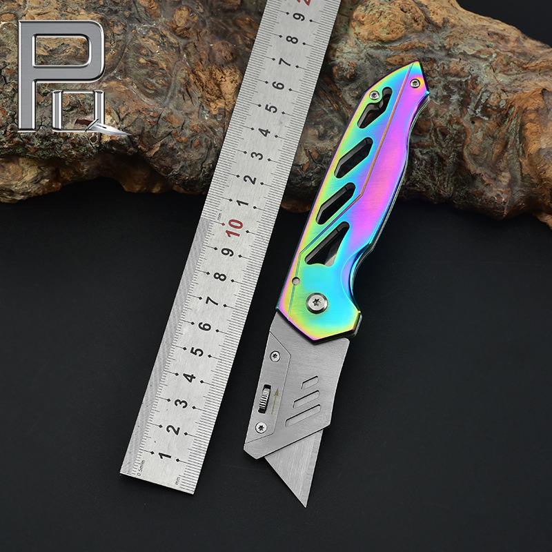 厂家批发不锈钢美工刀地毯壁纸电工电缆扒皮剥线剥割刀办公开信刀