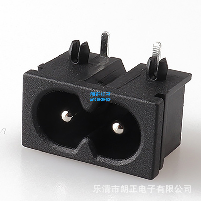 LANZMFG朗正LZ-8-5P9八字插座C8插座AC电源插座环保阻燃带认证