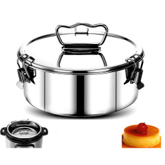 Cross-border exclusive 304 stainless steel steamer multifunctional instant pot accessories steaming rack round cake fruit pie mold