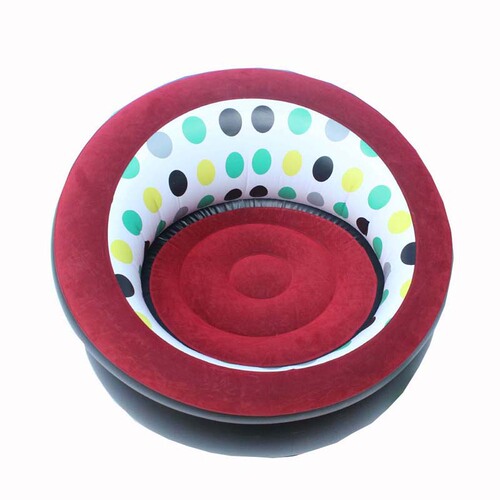 PVC inflatable simple flocking indoor home inflatable sofa outdoor lazy sofa flocking portable inflatable stool