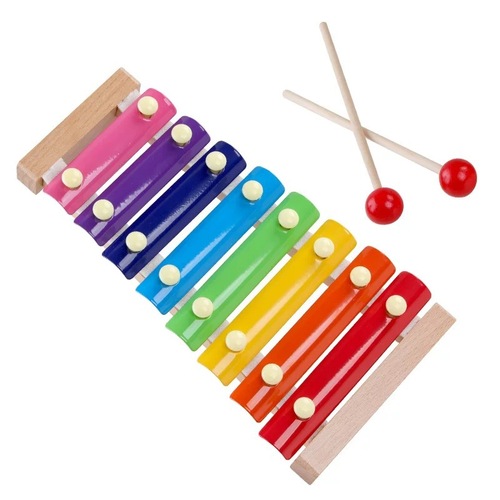 Baby hand-knocking wooden music toy for 8-month-old baby to play the eight-note xylophone for 1-2-3 years old