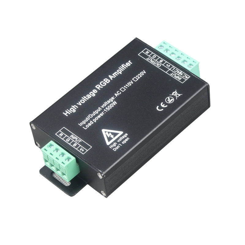 高压LED灯条大功率信号同步放大器 RGB灯带分控器中继放大器 厂家