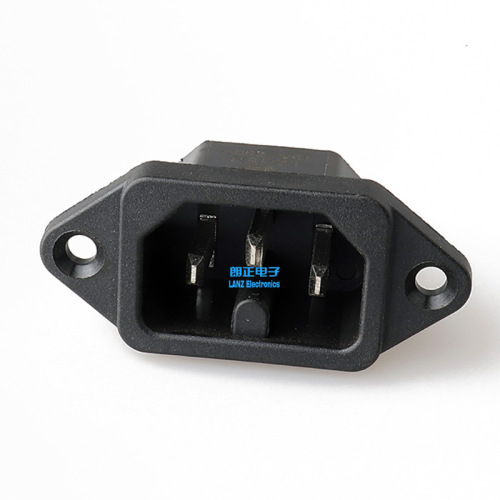 LANZMFG Langzheng LZ-16-1 hot AC power socket C16 socket three-core socket with ear screw hole