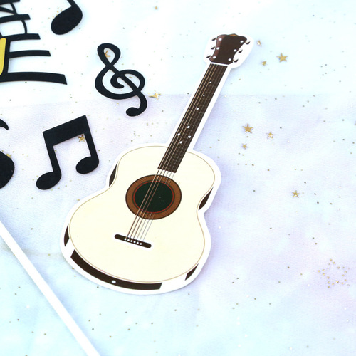 Copyright Baking Cake Decoration Musical Notes Music Violin Plug-in Birthday Decoration Card Plug-in