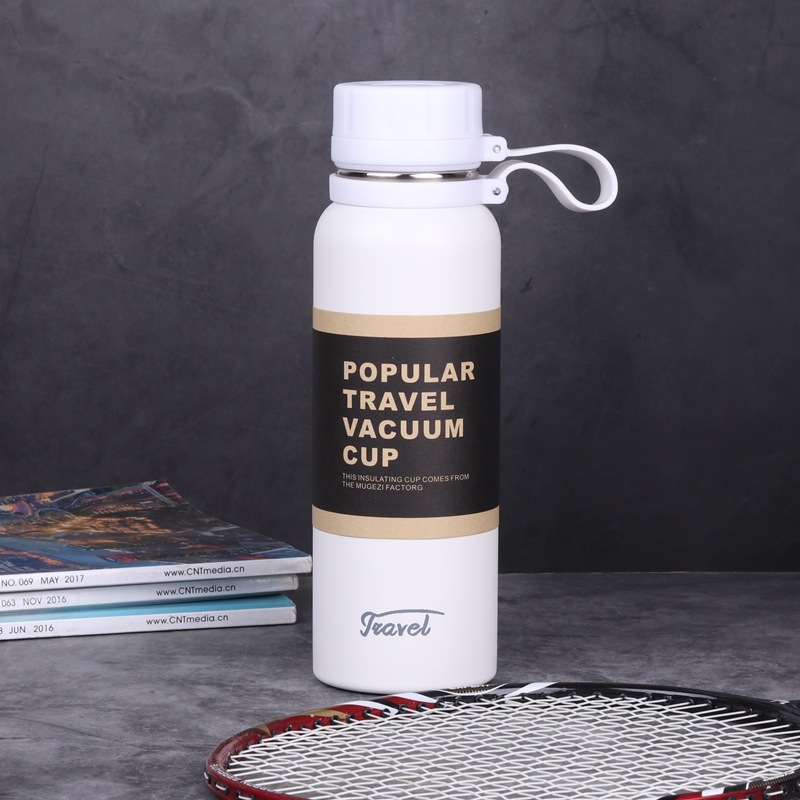 850ml de gran capacidad 304 aerosol termo plástico taza creativa deportes al aire libre Ike acero inoxidable con aislamiento hervidor té red