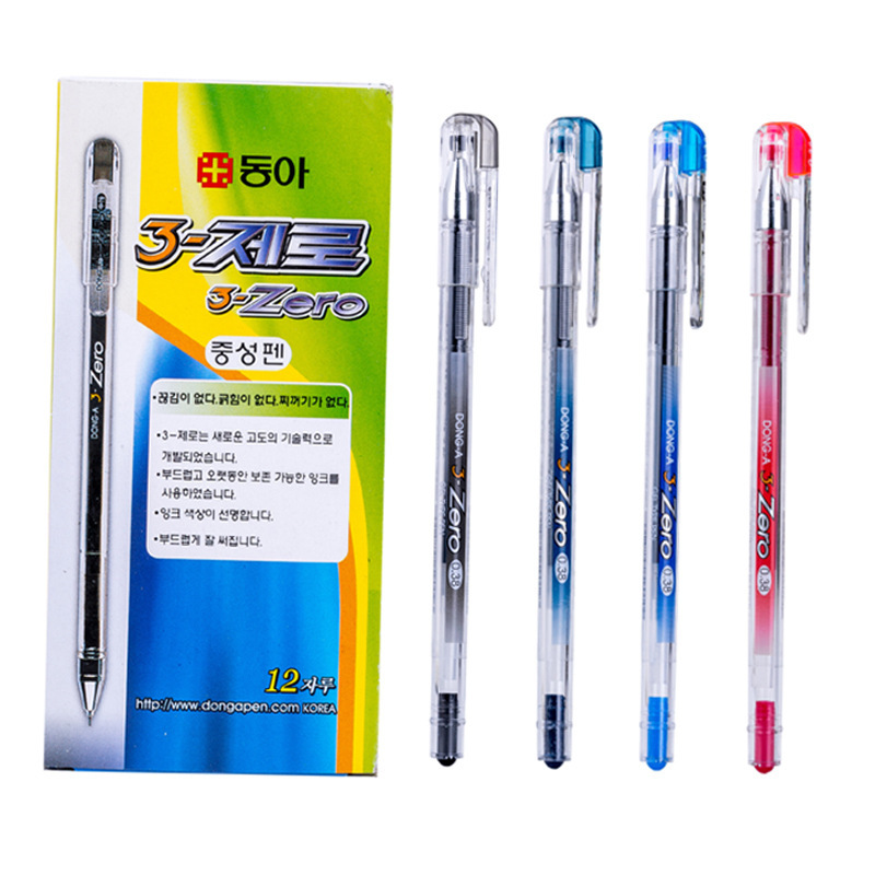 卸売り韓国東アジアDONG-A中性ペン3-zero全針管0.38mm水筆財務ビジネスサインペン