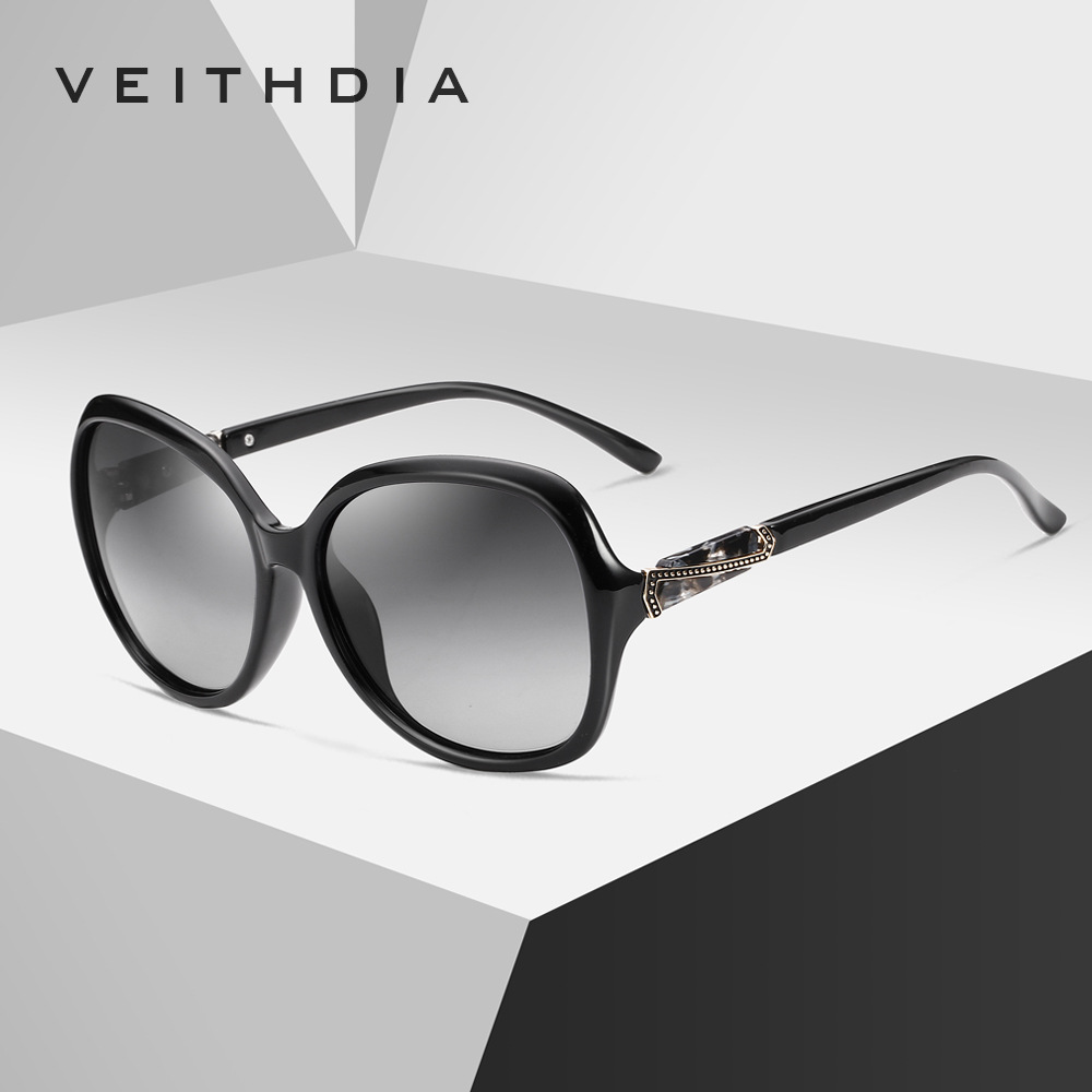 Gafas de sol polarizadas a prueba de UV de las mujeres gafas de sol redondas del conductor 3023