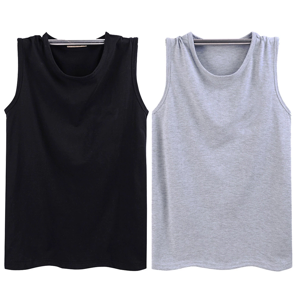 Летний мужской жилет без рукавов больших размеров, спортивный жилет с барьерами, свободная Мужская футболка, майка для подростков с круглым вырезом