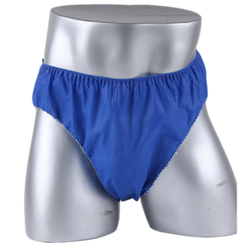 100 синих одноразовых нетканых трусов, мужское нижнее белье для массажа ног, салон красоты, сауна, Банные штаны