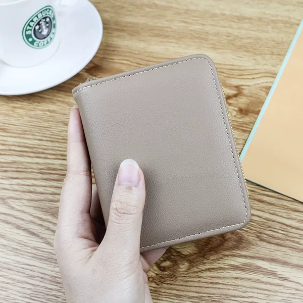 PIERU new Korean zipper coin purse women's short two-fold magnetic buckle student youth wallet coin wholesale