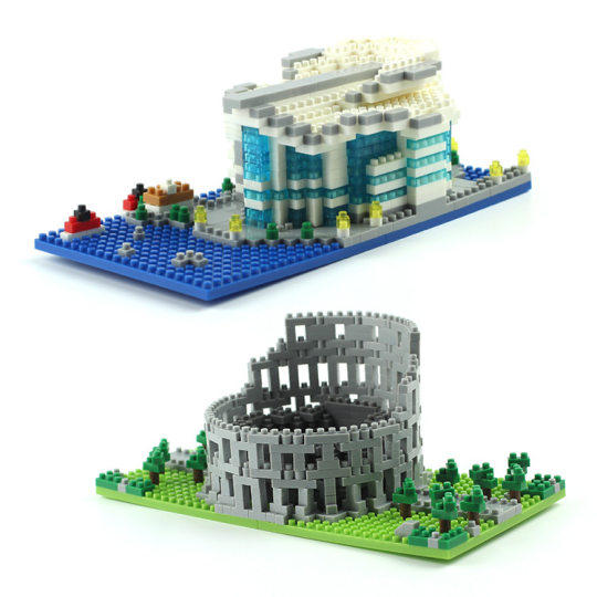 Le Baiyu Building Tower Taj Mahal Children's Educational Assembled Toys Gift Miniature Small Granules Diamond Building Blocks