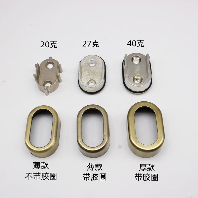 Ropa de combinación Oval engrosada ropa de soporte polo con anillo de goma ropa Polo verde antiguo brillante aleación de zinc ropa Polo asiento en stock