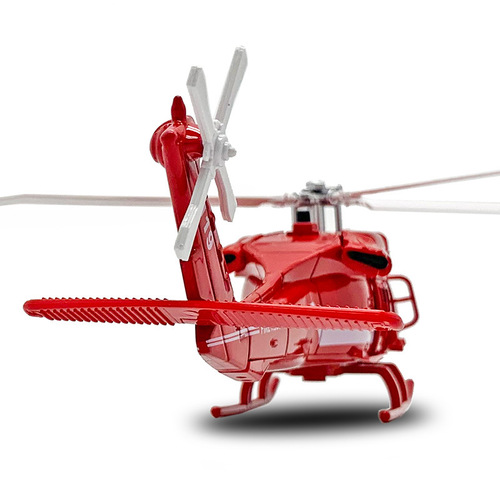 Black Hawk Helicopter Model Fire Helicopter Alloy Opening Door with Sound and Light Chenghai Model Ornaments Wholesale
