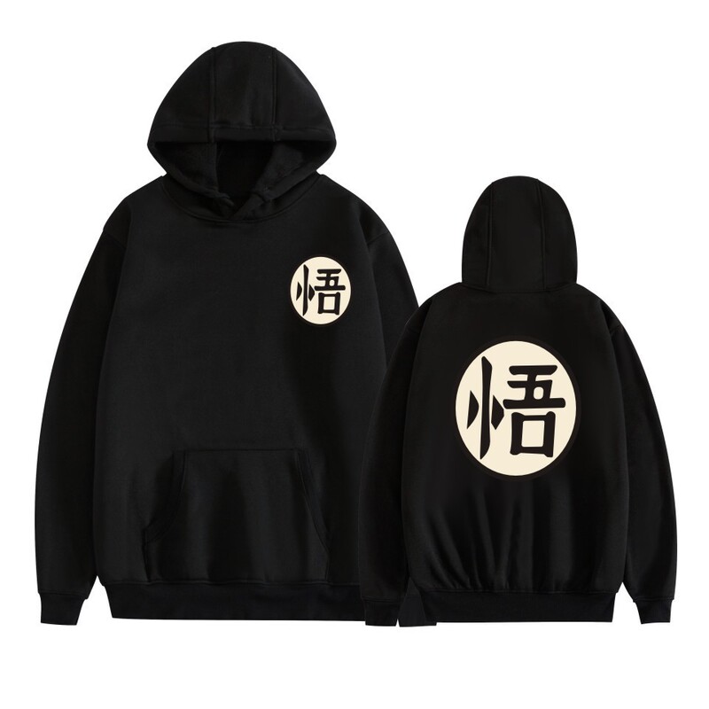 Cross-border Hot-selling Japanese Trendy Brand Dragon Ball Series Monkey King Roshi Fairy Loose Large Size Hooded Sweatshirt for Men