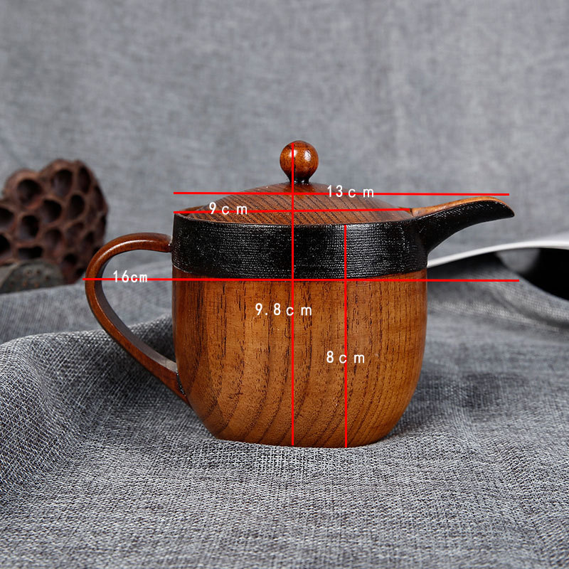 Zhenbaomupin tetera de protección del medio ambiente de madera señaló boca anti-escaldar tetera taza china en stock al por mayor