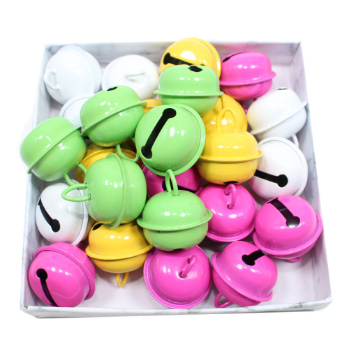 22mm candy-colored small bell Christmas handmade diy pet cat and dog pendant keychain painted round bell