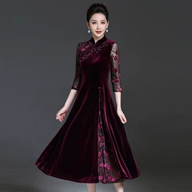 妈妈服;中老年连衣裙;连衣裙