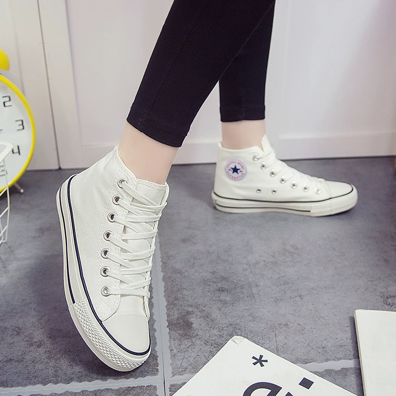 Классические высокие парусиновые туфли, мужская и женская обувь, универсальная Студенческая обувь на плоской подошве, корейская мода оптом, большие размеры 47