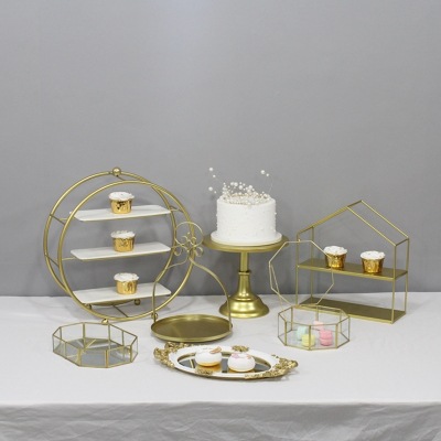 Decoración de mesa postre boda traje creativo Europeo placa pastel cumpleaños comida fría té soporte exhibición