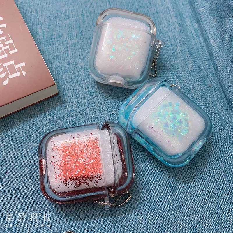 Quicksand AirPods Protective Case, Personalized European and American Style, Suitable for Apple Wireless Bluetooth Earphones of the First and Second Generations, Anti-Drop Quicksand AirPods Protective Case, Personalized European and American Style, Suitable for Apple Wireless Bluetooth Earphones of the First and Second Generations, Anti-Drop