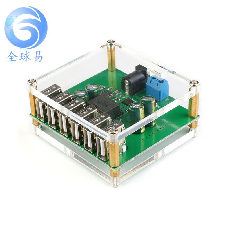 DC-DC понижающий Регулируемый Модуль преобразователя мощности, установленный на транспортном средстве, с 10V12V24V36V на выход 5V/8A 6USB