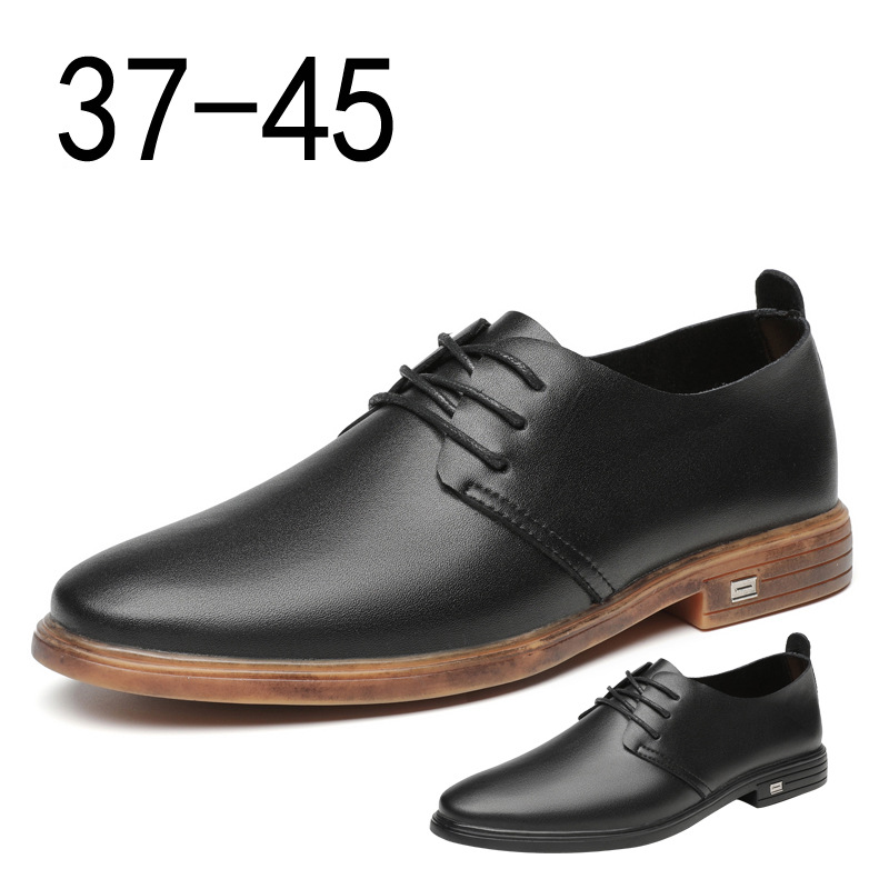 Men's Round Head Leather Shoes Formal Leather Shoes Casual Men's Lazy Single Shoes_voghion.com