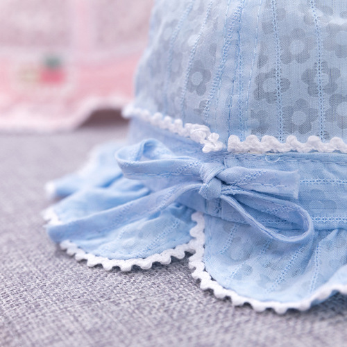 Cherry label baby basin hat spring new baby hat baby cotton hat breathable sun protection fisherman hat MZ8930