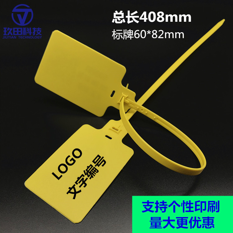 标牌一次性封签塑料铅封德邦安能物流吊牌挂签锁扣印二维码扎带