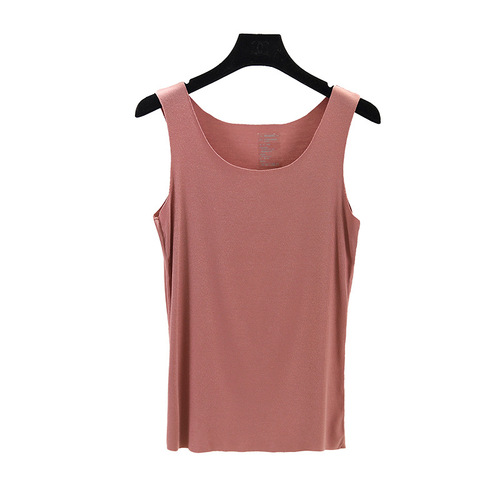 Summer New Korean Style Ribbed Cotton Seamless Round Neck Tank Top for Women Stretch Large Size Base Layer Tank Shirt