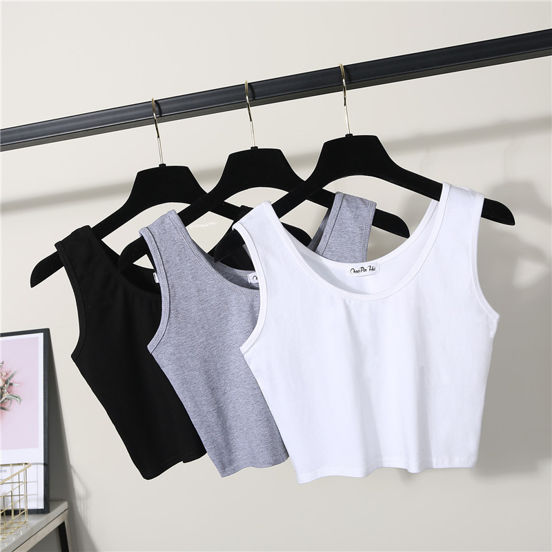 Short Navel-Baring Vest for Women, Slim Fit, Tube Top, Yoga Sports Vest, Summer Pure Cotton High-Waisted Bottoming Halter Top Short Navel-Baring Vest for Women, Slim Fit, Tube Top, Yoga Sports Vest, Summer Pure Cotton High-Waisted Bottoming Halter Top