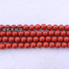 Organic round beads, natural ore, accessory, cinnabar