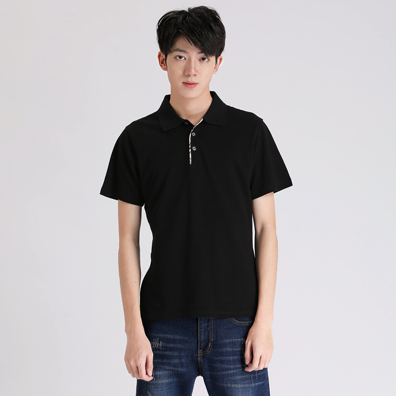 Exportaciones personalizadas Europa Alemania Francia EE.UU. comercio exterior camiseta de manga corta para hombres estilo coreano polo camiseta cultural ropa de trabajo