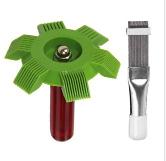 Stainless steel metal air conditioning fin comb condenser cleaning brush radiator cleaning dust removal tool brush wholesale