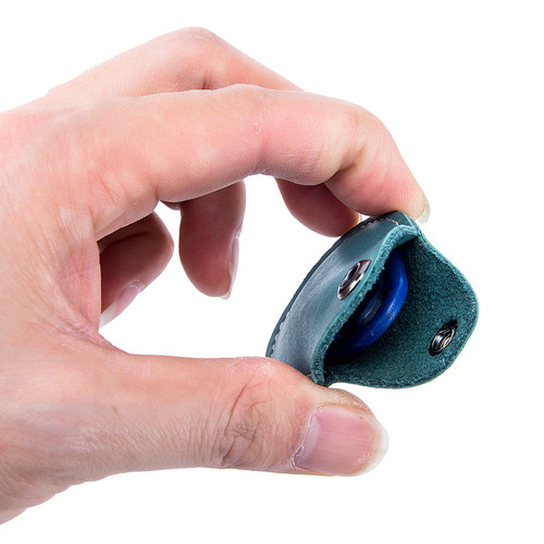 Access control card cover water drop keychain community female men ic student bus card elevator induction protective cover genuine leather