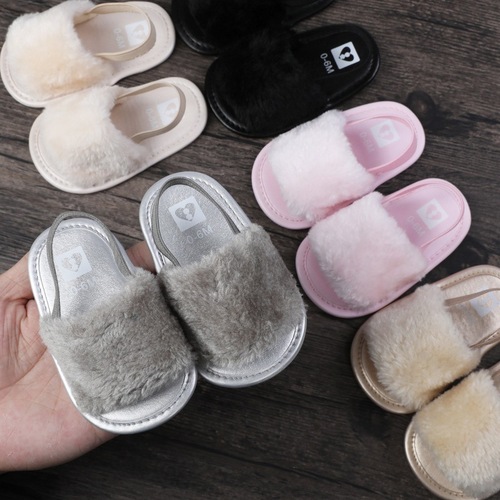 0-1 year old summer furry sandals baby shoes baby shoes baby walking shoes infant shoes dropshipping one piece
