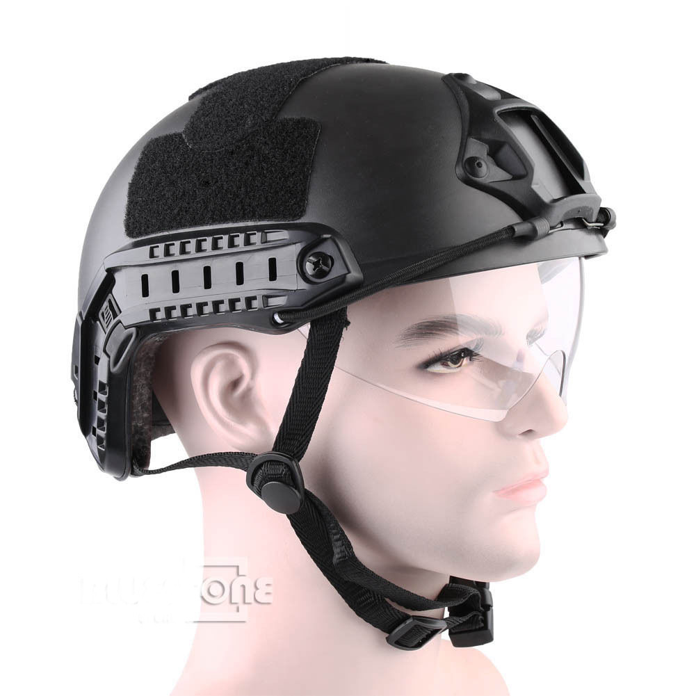 En stock suministro rápido al aire libre MH gafas casco/sistema de respuesta rápida casco táctico CS equipo