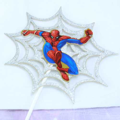 Baking cake decoration ornaments Spider web plug-in Internet celebrity birthday plug-in